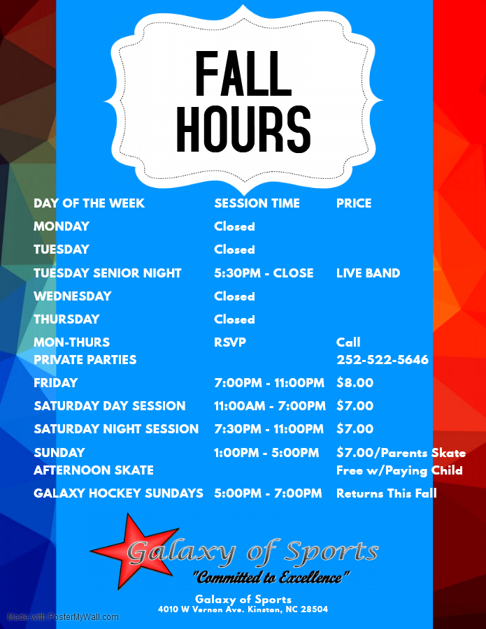 Galaxy Skating > Hours/Pricing